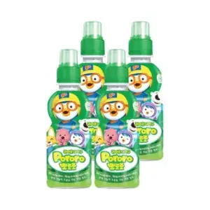 4 chai nước trái cây Pororo vị táo 235ml