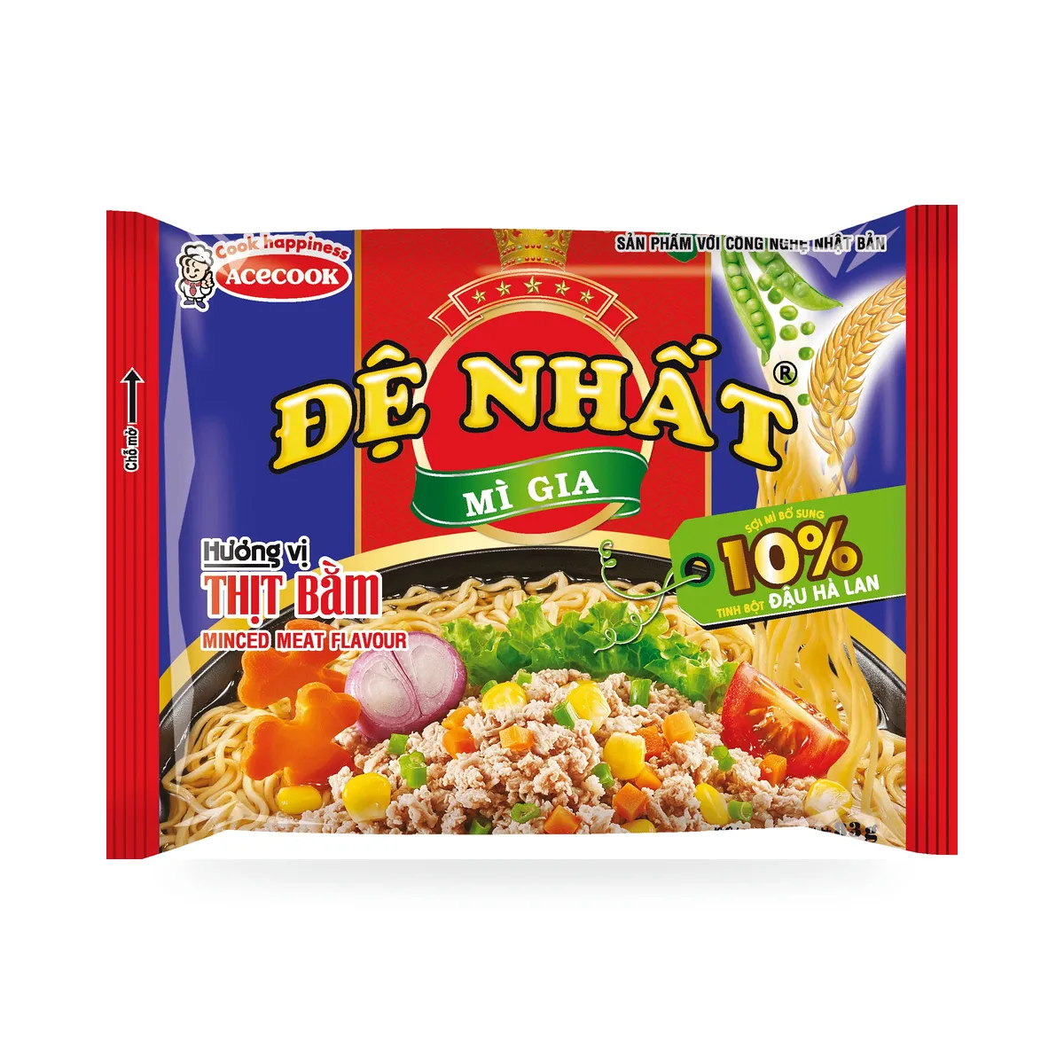 Mì Ăn Liền Đệ Nhất Acecook Hương Vị Thịt Bằm Gói 82g