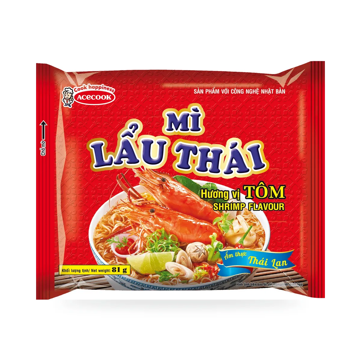 Mì Ăn Liền Lẩu Thái Hương Vị Tôm Acecook Gói 80g