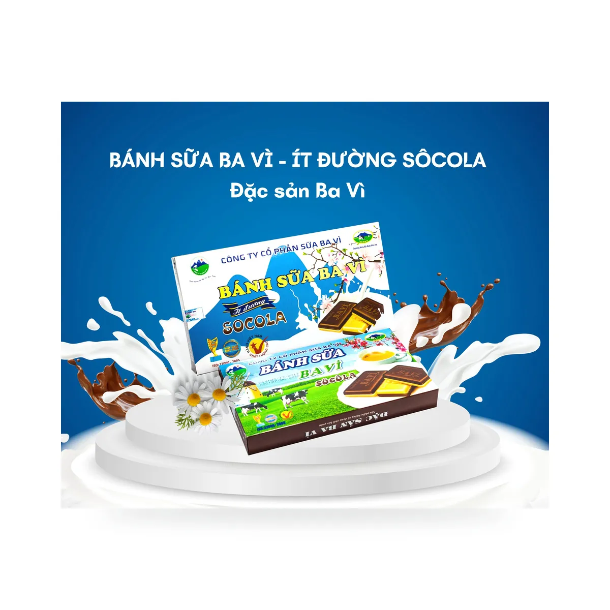 Bánh Sữa Non Ít Đường Ba Vì Hộp 180g