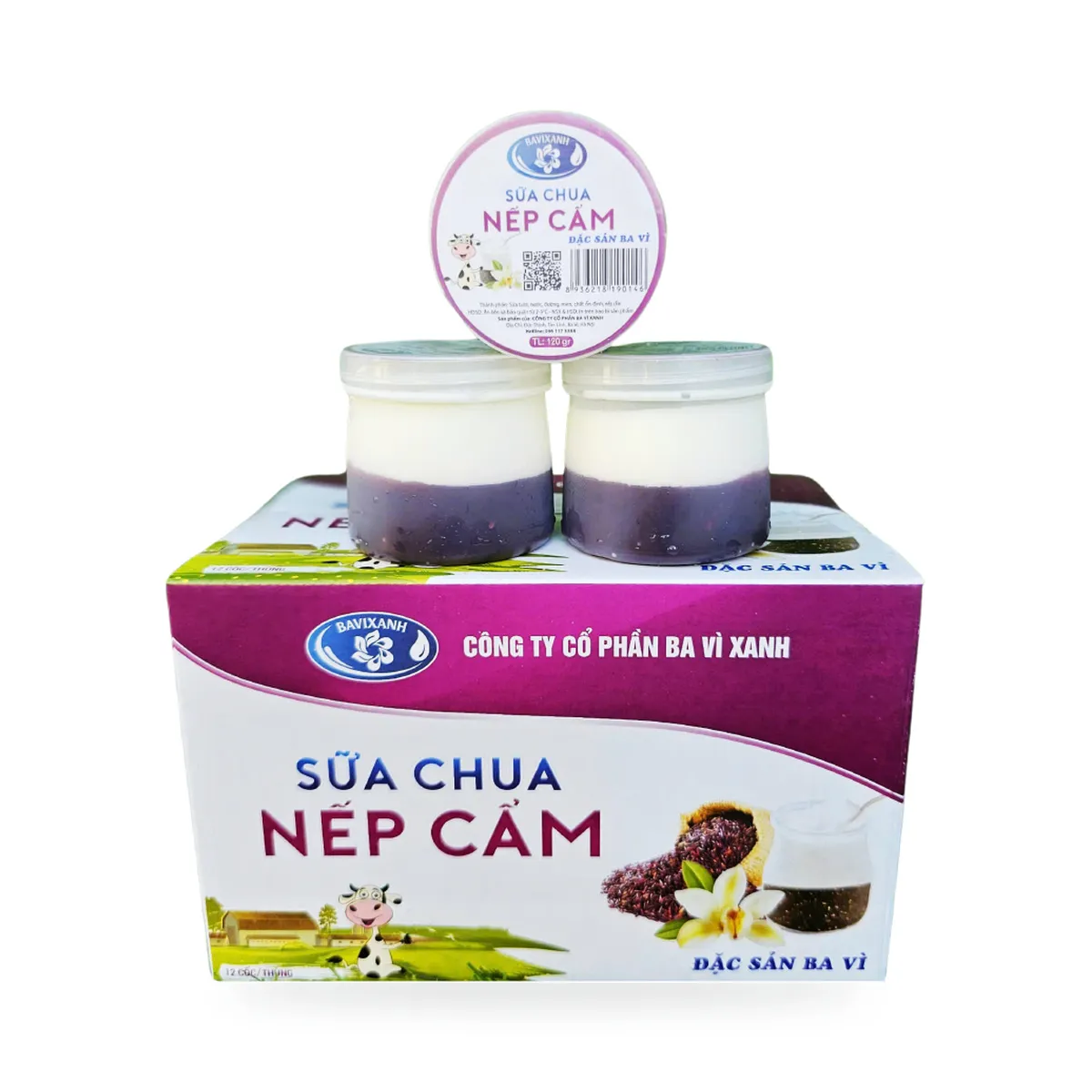 Sữa Chua Nếp Cẩm Ba Vì Hộp 110g