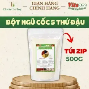 Bột Ngũ Cốc 5 Thứ Đậu Vitapro 500G - Không Đường - Dạng Túi Zip