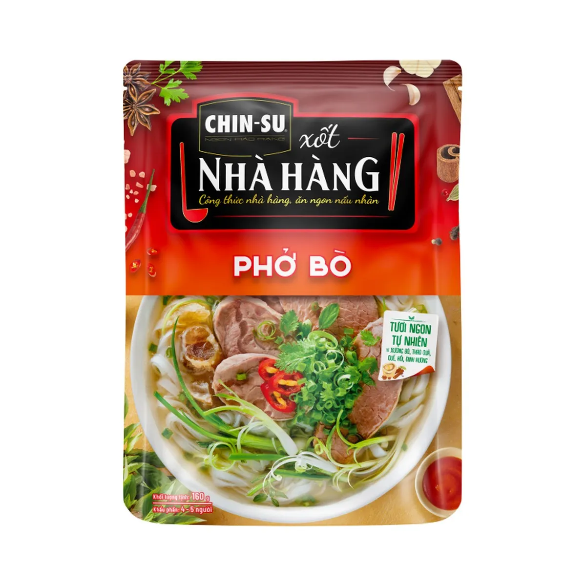 Xốt Gia Vị Hoàn Chỉnh Chin-Su Phở Bò Gói 160g