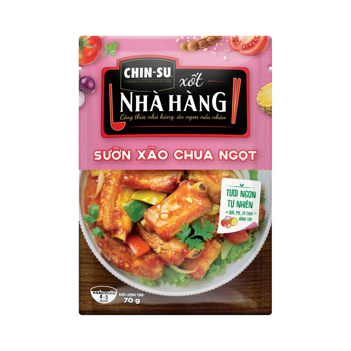 Xốt Gia Vị Hoàn Chỉnh Chin-Su Sườn Xào Chua Ngọt Gói 70g