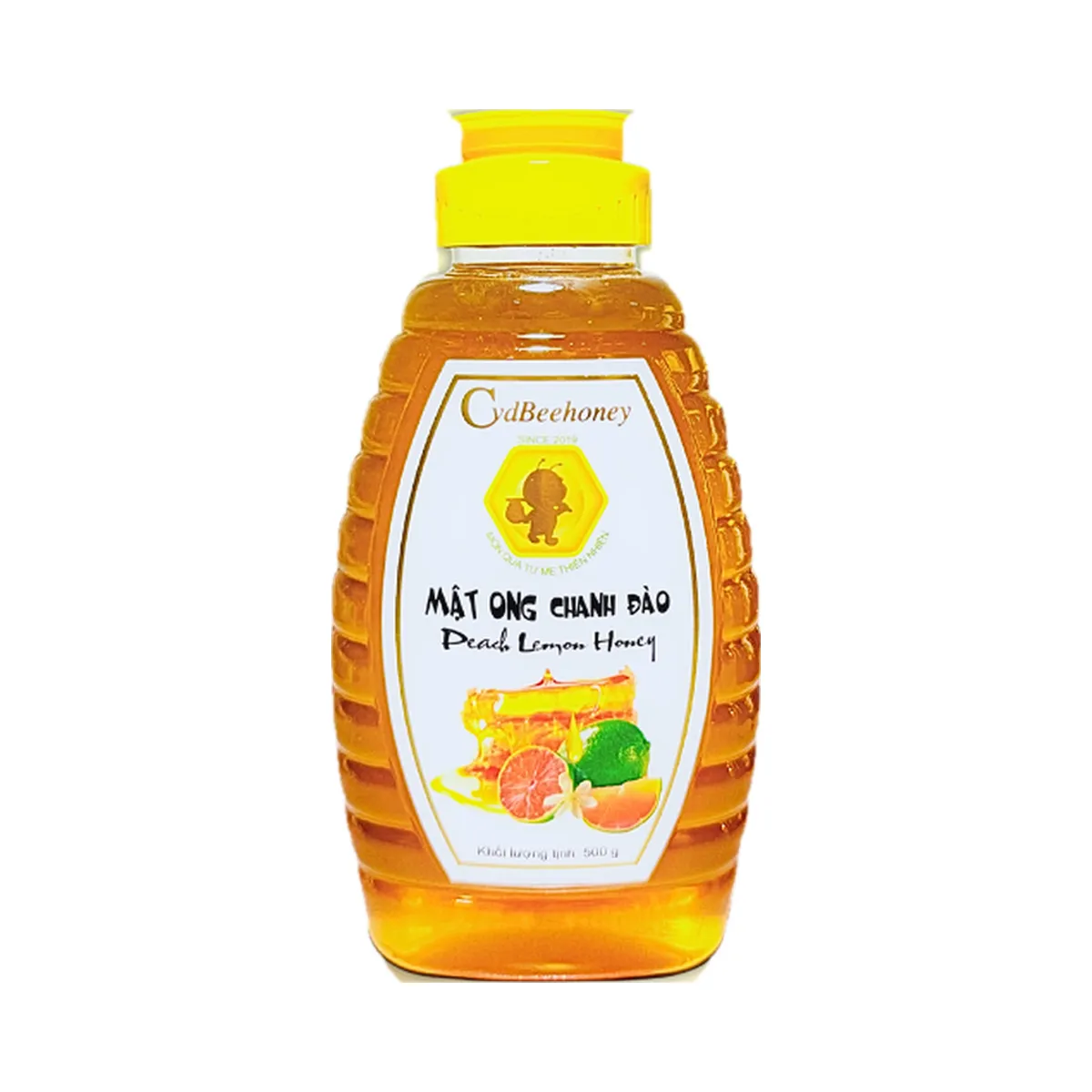 Mật Ong Chanh Đào Tự Nhiên CVD Beehoney Chai 500g
