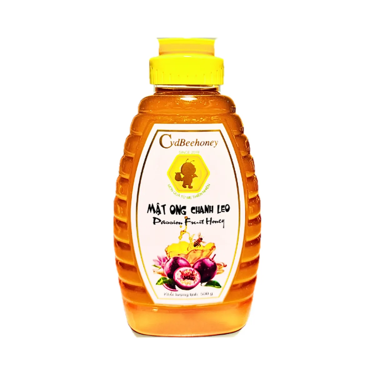Mật Ong Chanh Leo Tự Nhiên CVD Beehoney Chai 500g