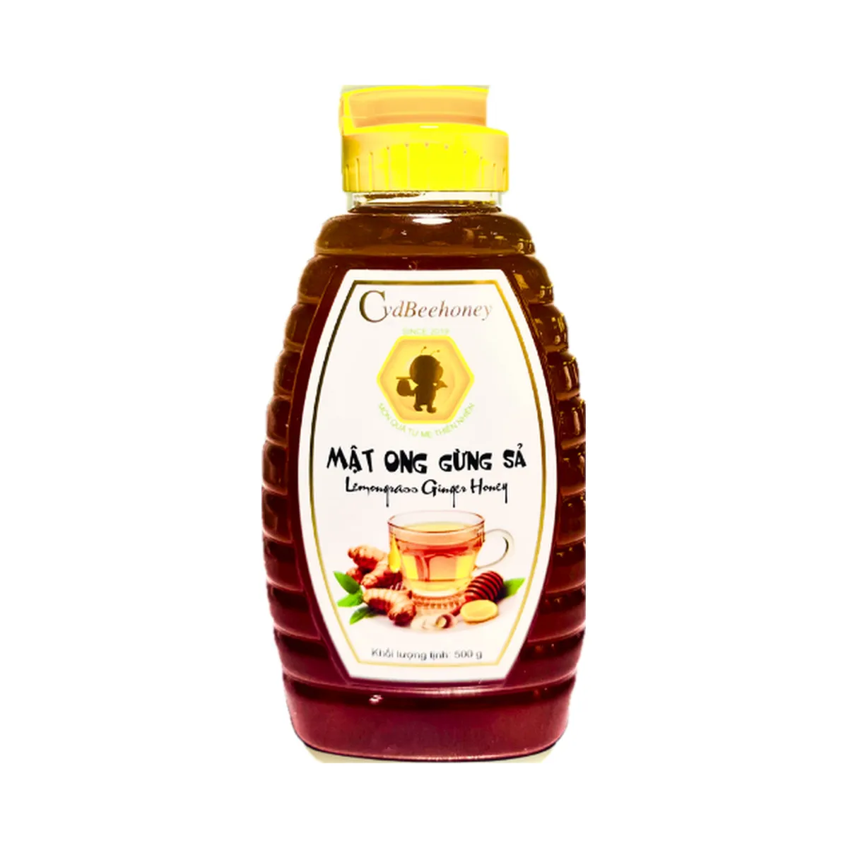 Mật Ong Gừng Sả Tự Nhiên CVD Beehoney Chai 500g