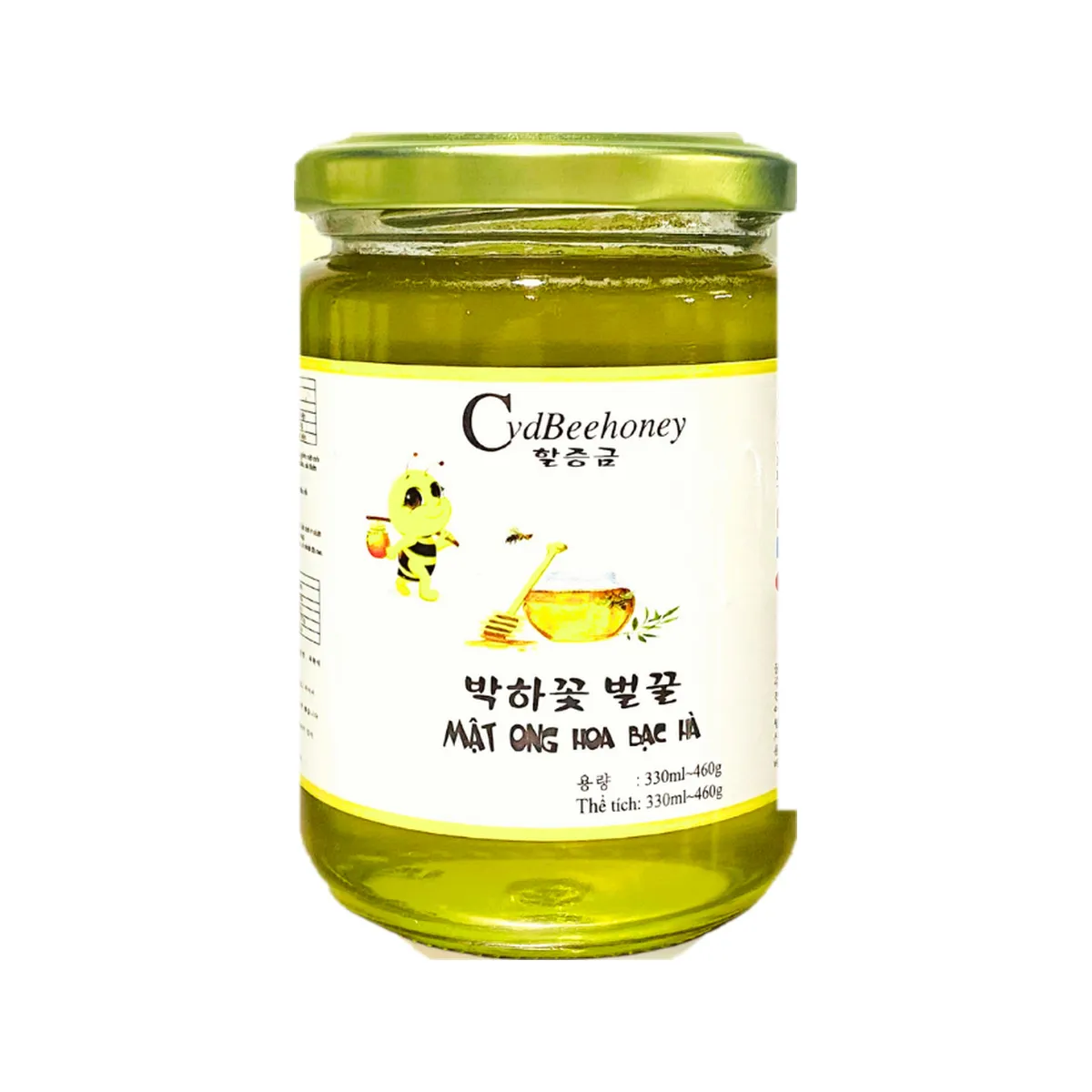 Mật Ong Hoa Bạc Hà Nguyên Chất Cao Cấp CVD Beehoney Hũ Thủy Tinh 330ml (460g)