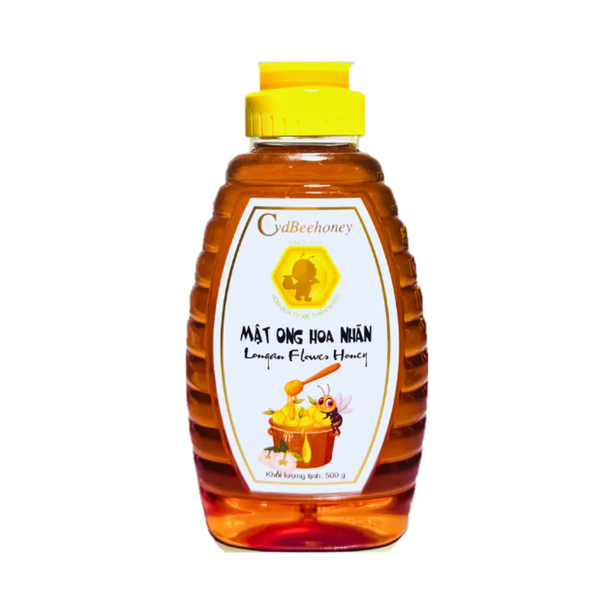 Mật Ong Hoa Nhãn Nguyên Chất Cao Cấp CVD Beehoney Chai 500g