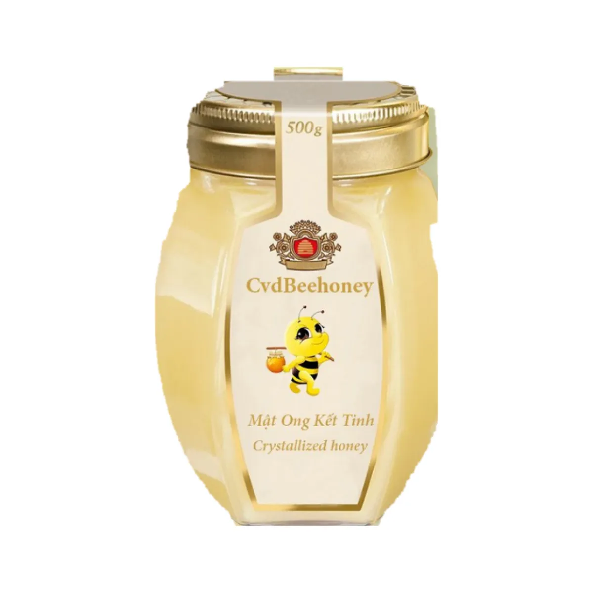Mật Ong Kết Tinh Sâm Tiến Vua (Sâm Bố Chính) CVD Beehoney Hũ Thủy Tinh 500g