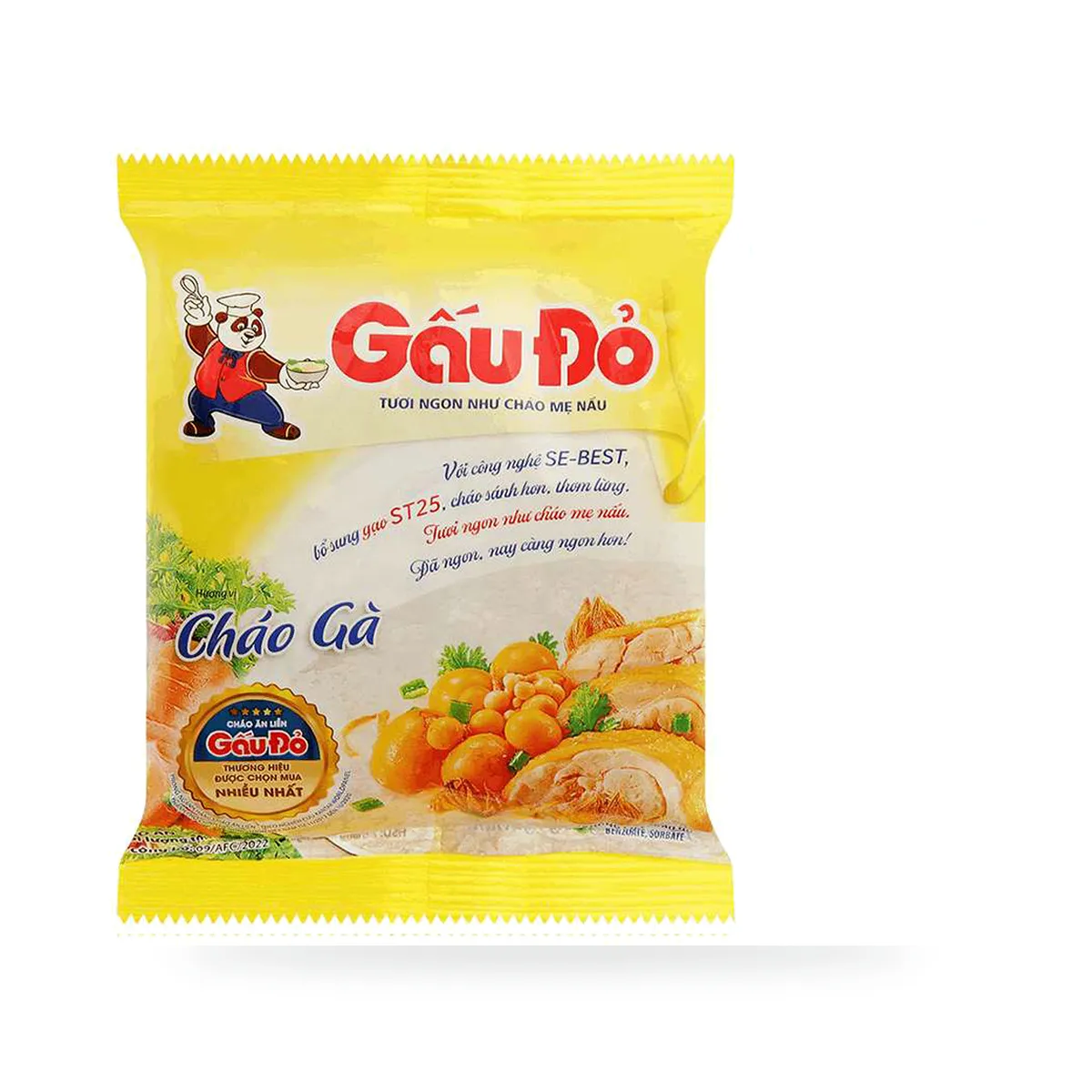 Cháo Ăn Liền Gấu Đỏ Vị Gà Gói 50g