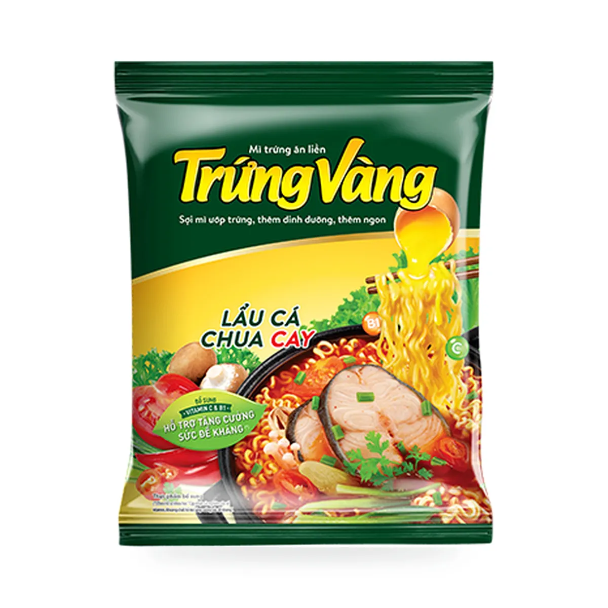 Mì Trứng Gấu Đỏ Sợi Dai Gói 65g