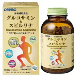 (Hàng nhập khẩu) Tảo Glucosamine & Spirulina Orihiro Nhật Bản 900 viên