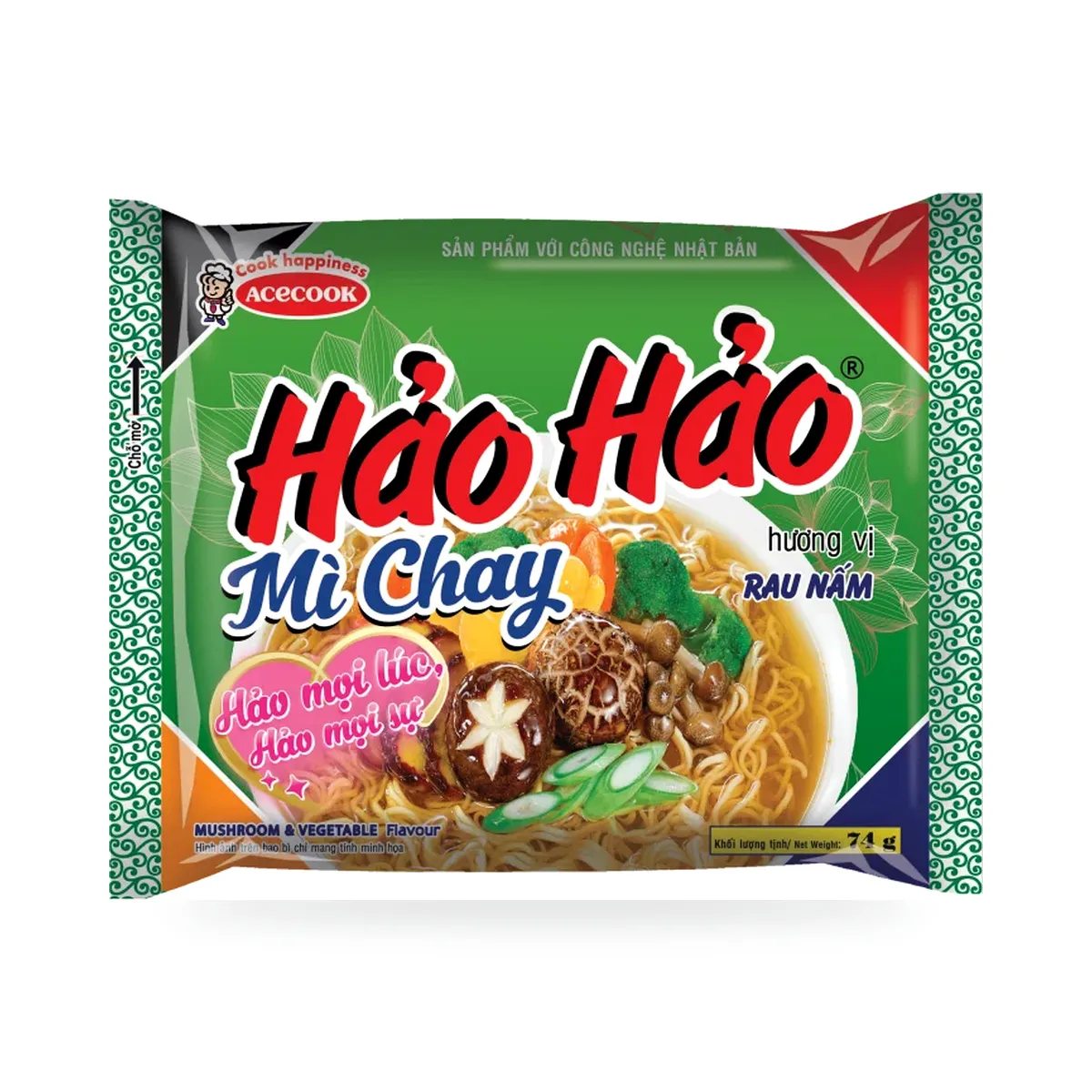 Mì Chay Hảo Hảo Hương Vị Rau Nấm Gói 74g