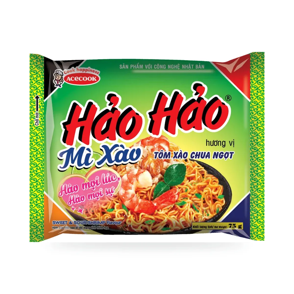 Mì Xào Khô Hảo Hảo Hương Vị Tôm Xào Chua Ngọt Gói 75g