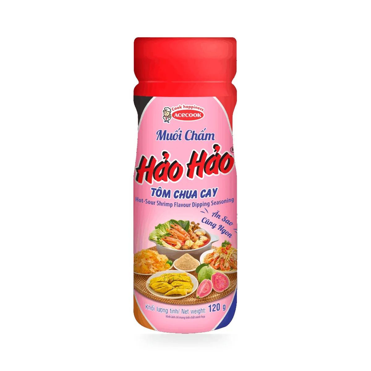Muối Chấm Hảo Hảo Hương Vị Tôm Chua Cay Hũ 120g
