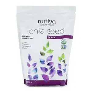 Hạt chia hữu cơ Nutiva Mỹ 907g - Hạt chia đen