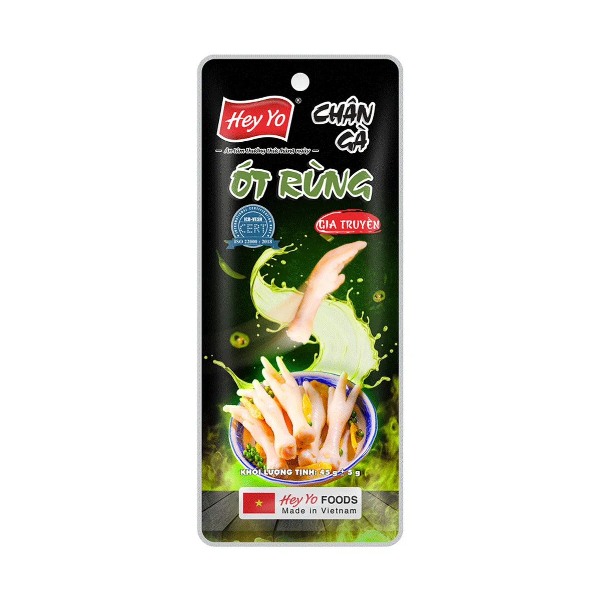 Chân Gà Ăn Liền Ớt Rừng Hey Yo Foods Gói 45g