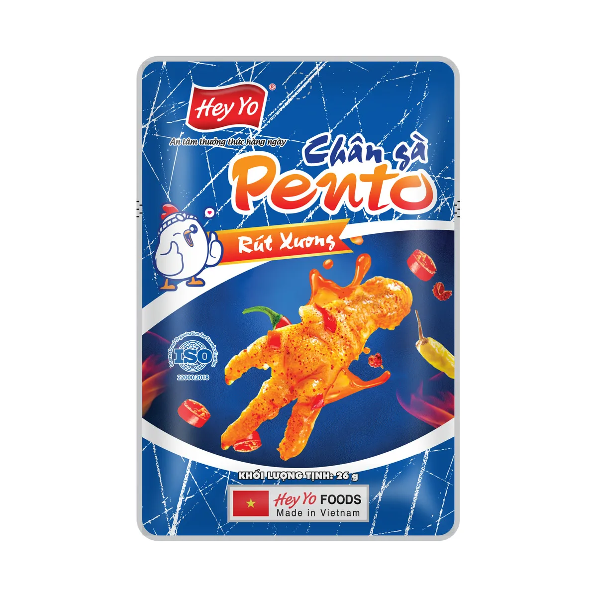 Chân Gà Ăn Liền Rút Xương Pento Hey Yo Foods Vị Tiêu Sọ Gói 26g
