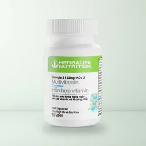 Lọ Thực Phẩm Bảo Vệ Sức Khỏe Hỗn Hợp Vitamin Công Thức 2 Herbalife 90 viên màu trắng