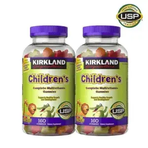 Kẹo dẻo bổ sung Vitamin tổng hợp cho bé khoẻ ,tăng cân Kirkland Children's Multivitamin 160 viên, Mỹ