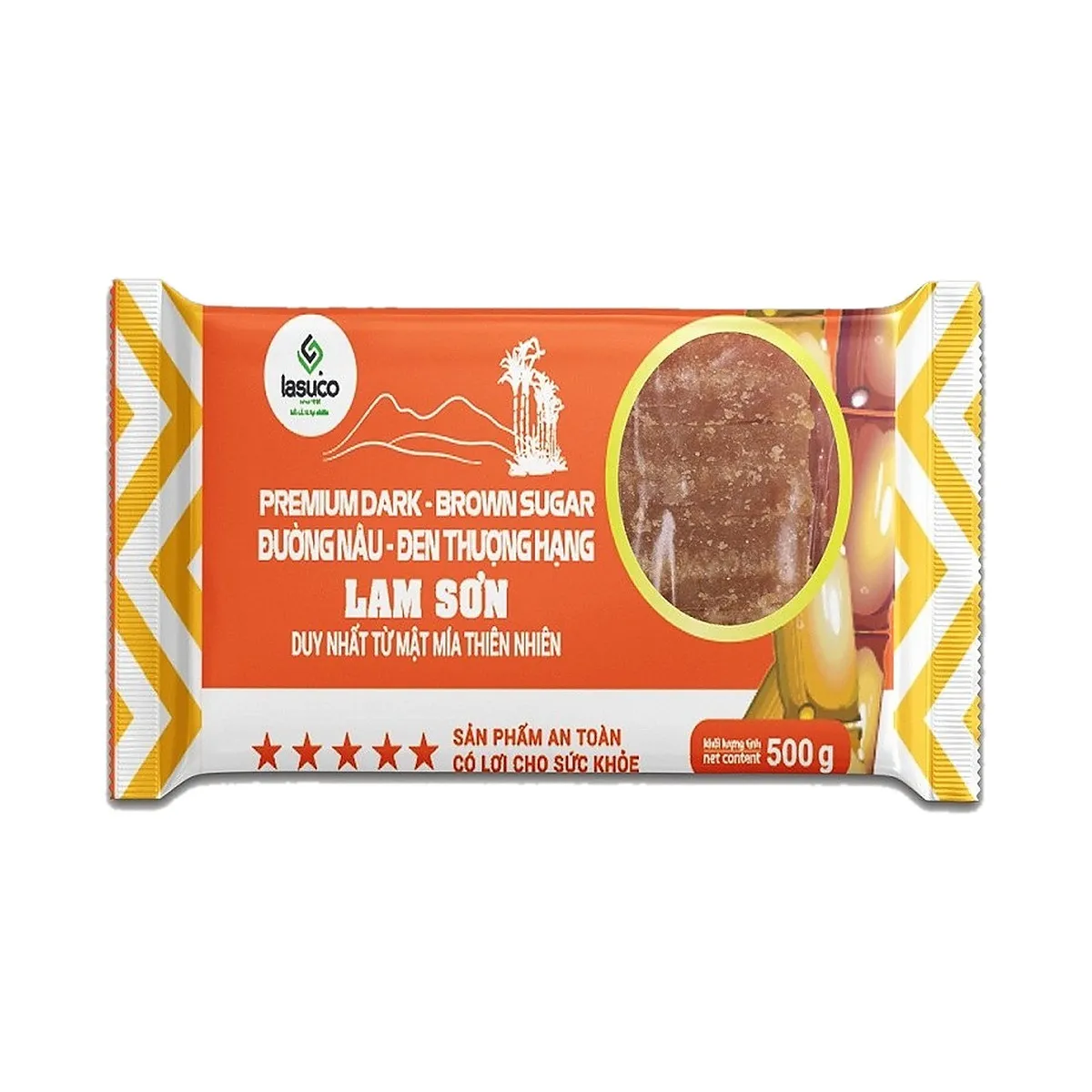 Đường Nâu Đen Thượng Hạng Lam Sơn Lasuco Gói 500g