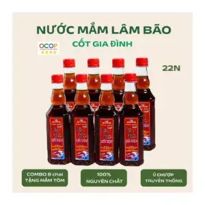 Nước Mắm Truyền Thống Lâm Bão Nút Đỏ 22 Độ Đạm Chai 500ml