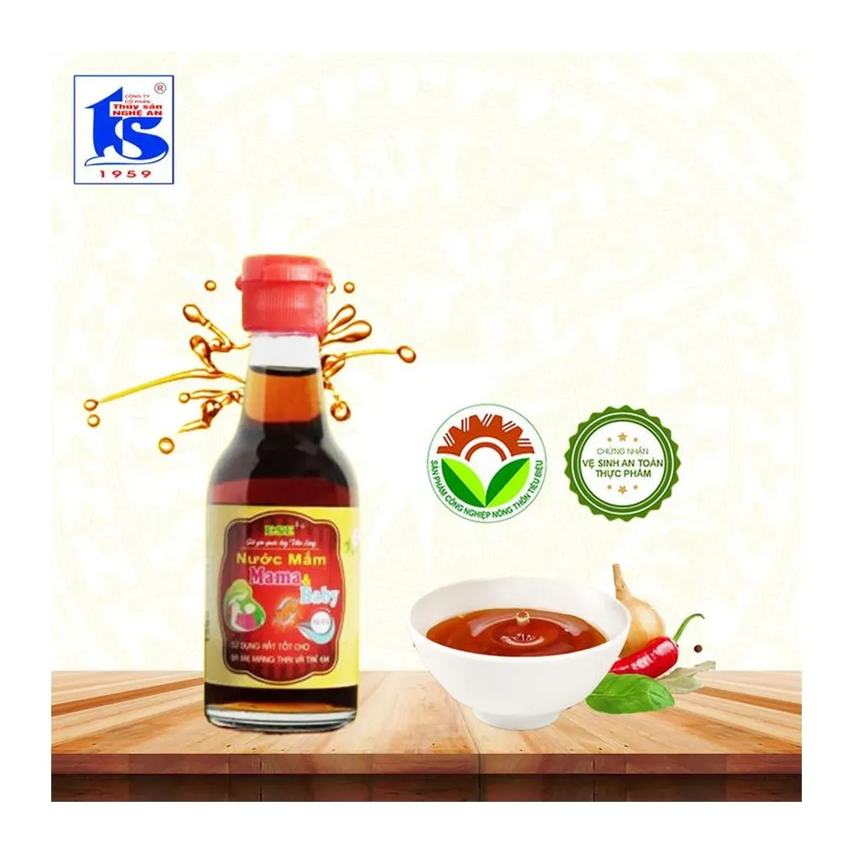 Cua Lo Mama & Baby Kids Nutritious Anchovy Fish Sauce 60ml Bottle Nước Mắm Dinh Dưỡng Cho Bé Cửa Lò Mama & Baby Chai 60ml