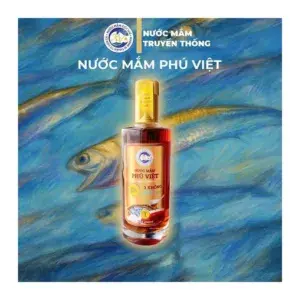 Nước Mắm Truyền Thống Phú Việt 40 Độ Đạm Loại 1 Chai 250ml