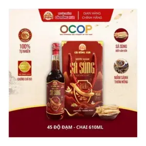 Nước Mắm Sá Sùng Vân Đồn Cái Rồng Xưa 45 Độ Đạm Chai 610ml