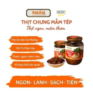 Thịt Chưng Mắm Tép Dẻo Truyền Thống 9MẮM Lọ 170g