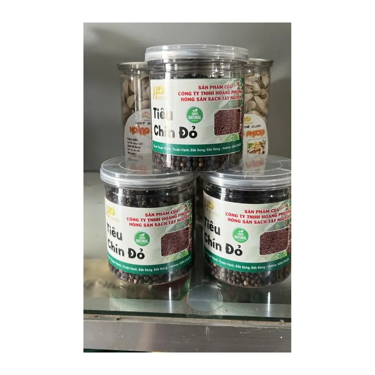Tiêu Chín Đỏ Tự Nhiên Bonbubo Tây Nguyên Hộp 250g Tiêu Chín Đỏ Tự Nhiên Bonbubo Tây Nguyên Hộp 250g
