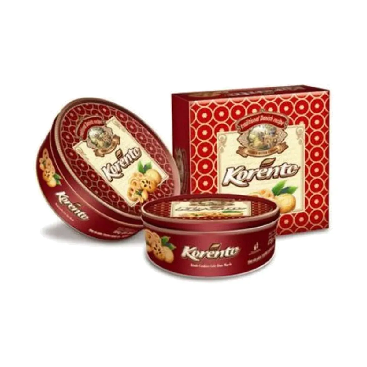 Bánh Quy Bơ Phong Cách Đan Mạch Korento Kinh Đô Hộp Thiếc Tết 306g Bánh Quy Bơ Phong Cách Đan Mạch Korento Kinh Đô Hộp Thiếc Tết 306g