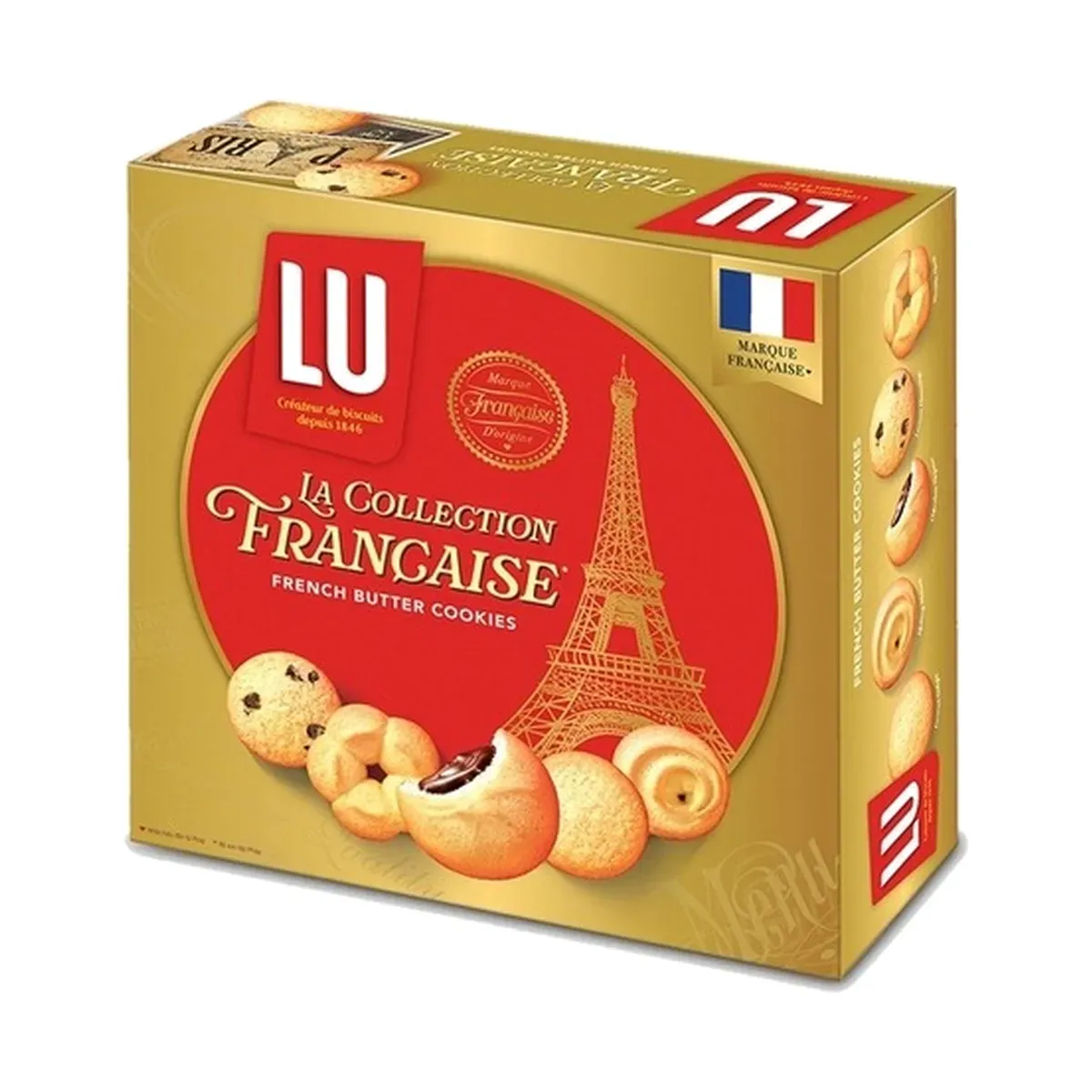 LU Veritable Petit Beurre French Butter Cookies Kinh Do Tet Tin Box 310g Bánh Quy Bơ Pháp LU Véritable Petit Beurre Kinh Đô Hộp Thiếc Tết 310g