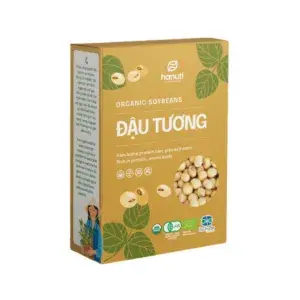 Đậu Tương Vàng Hữu Cơ Khô Giống Bản Địa HANUTI Hộp 450g (Non-GMO)