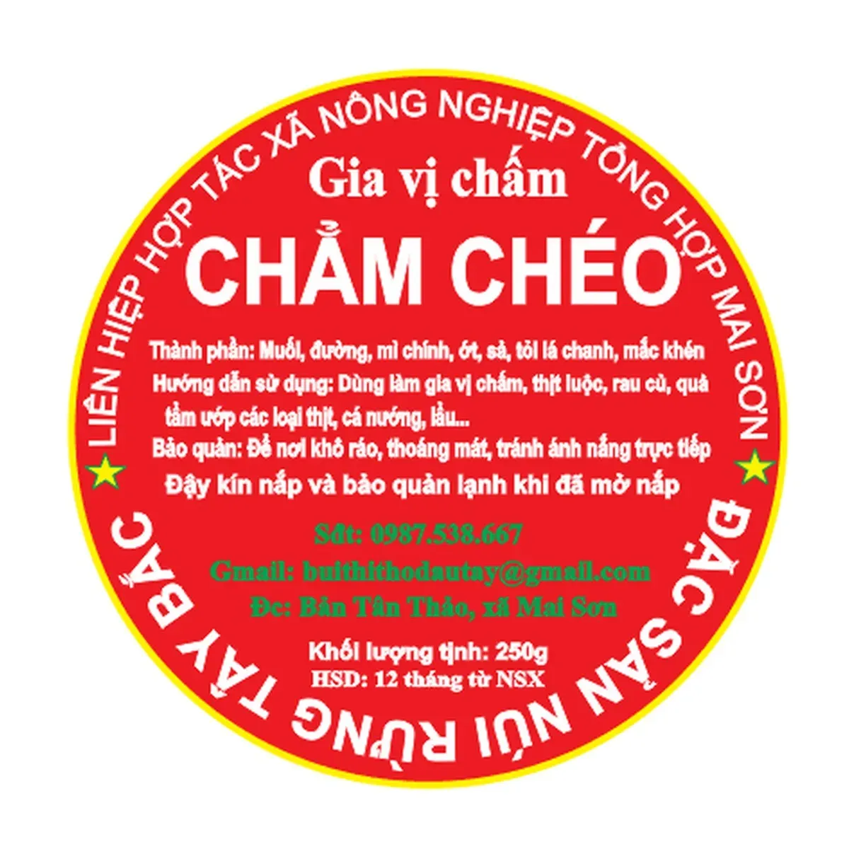 Gia Vị Chấm Chẳm Chéo Tây Bắc Dân Tộc Thái Mai Sơn Hũ 300g Gia Vị Chấm Chẳm Chéo Tây Bắc Dân Tộc Thái Mai Sơn Hũ 300g