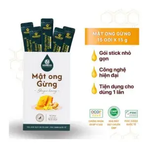 Mật Ong Gừng Tam Đảo Honeco Tiện Lợi (Hộp 15 Gói x 15g)