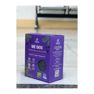 Mè Đen Hữu Cơ Khô Giống Bản Địa HANUTI Hộp 150g (USDA, EU, JAS)