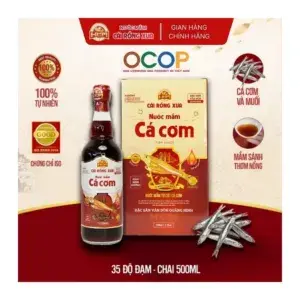 Nước Mắm Cá Cơm Vân Đồn Cái Rồng Xưa 35 Độ Đạm Chai 500ml