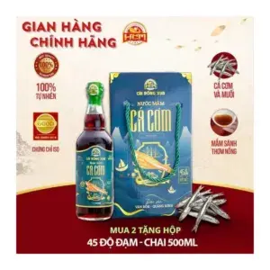 Nước Mắm Cá Cơm Vân Đồn Cái Rồng Xưa 45 Độ Đạm Chai 500ml