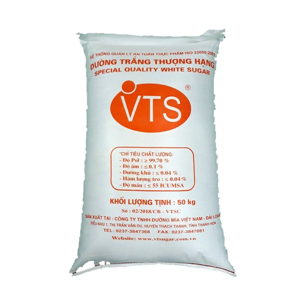 Đường VTS Mía Đường Việt - Đài Trắng Thượng Hạng Bao 50kg