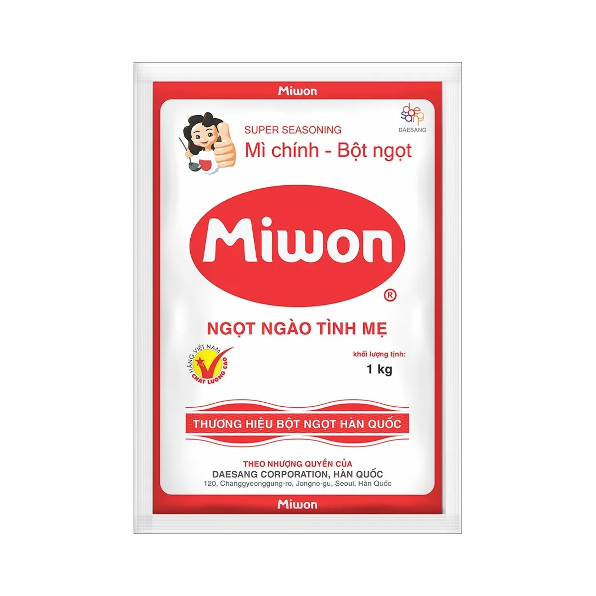 Bột Ngọt Miwon Hạt Lớn Gói 1kg