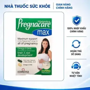 [Nhập khẩu] Vitamin Bầu Pregnacare Max 84 Viên - Hỗ Trợ Sức Khỏe Cho Mẹ Và Thai Nhi, Chứa DHA, Axit Folic, Canxi Chính Hãng Vitabiotics từ Anh