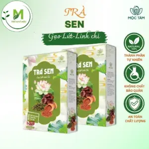 Trà Sen Gạo Lứt Linh Chi Mộc Tâm giúp Giải Nhiệt, Thải Mỡ, Giúp Ngủ Ngon, Hộp 30 Túi Lọc