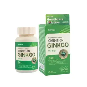 Viên uống bổ não Kolmar Condition Ginko 60 viên - Hỗ trợ cải thiện trí nhớ và tuần hoàn máu từ chiết xuất bạch quả