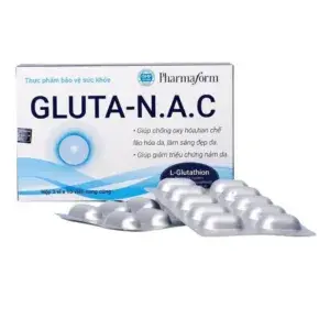 Viên uống làm sáng da Pharmaform Gluta-N.A.C - Hỗ trợ chống oxy hóa sáng da, 30 viên