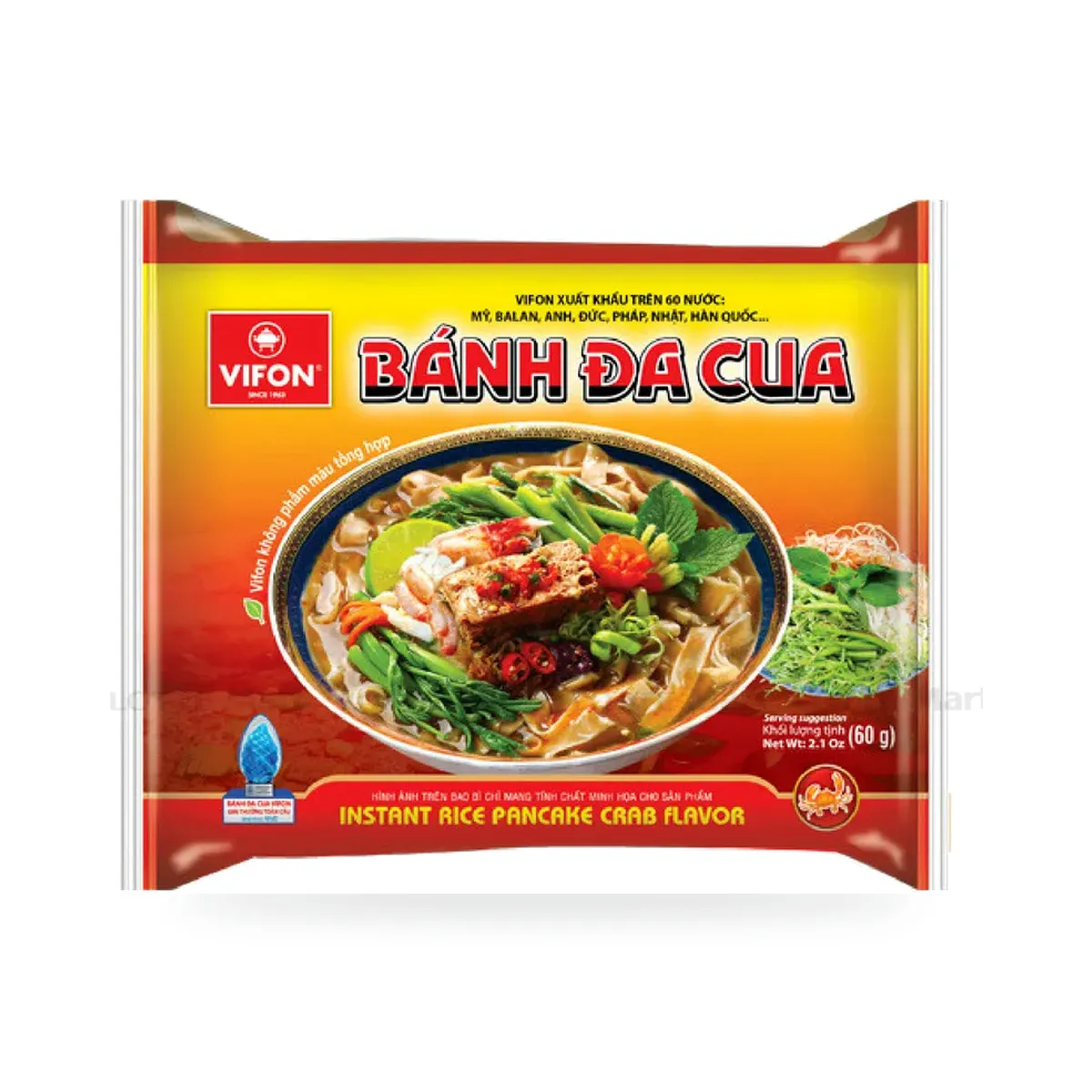 Bánh Đa Cua Ăn Liền Vifon Truyền Thống Gói 70g