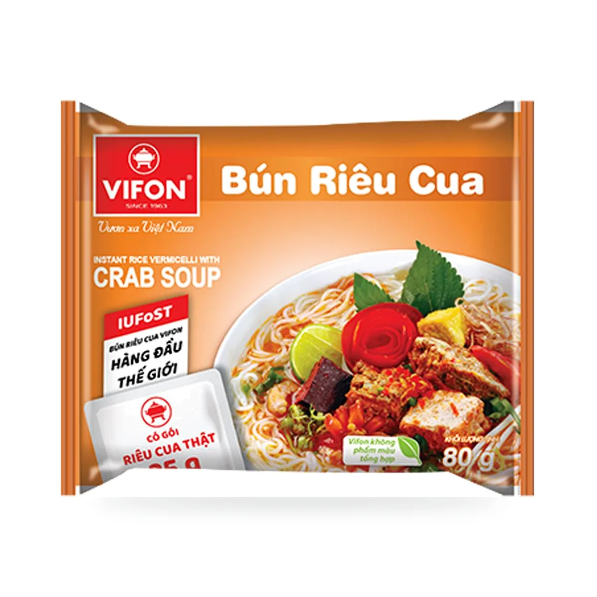 Bún Riêu Cua Ăn Liền Vifon Có Gói Riêu Cua Thật Gói 65g