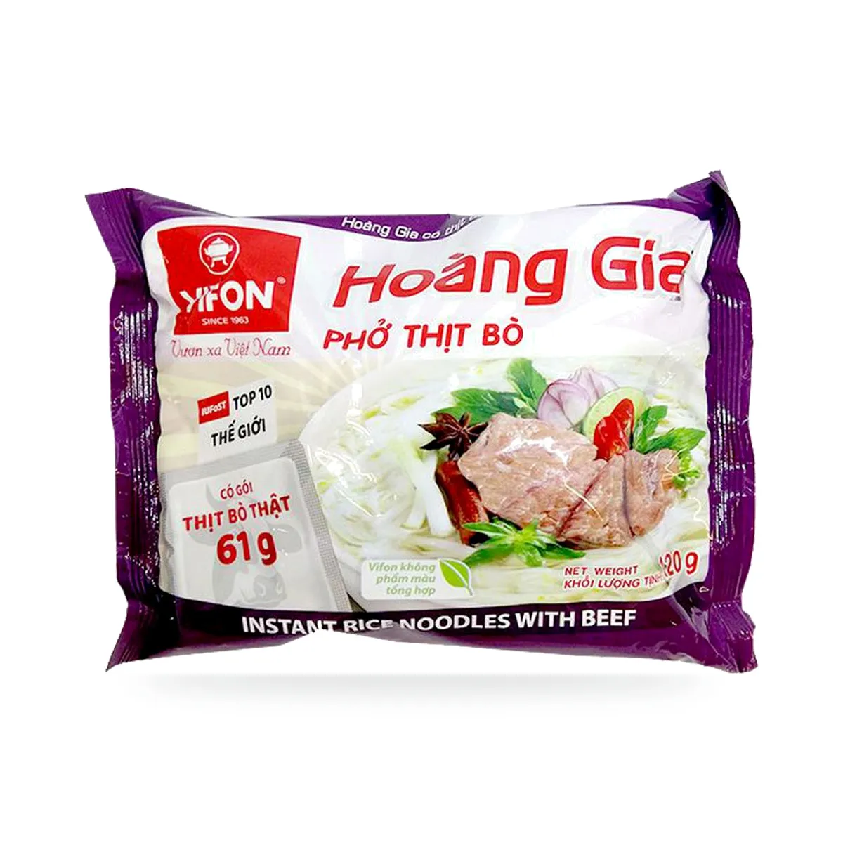 Phở Thịt Bò Vifon Hoàng Gia Có Túi Thịt Bò Thật Gói 120g