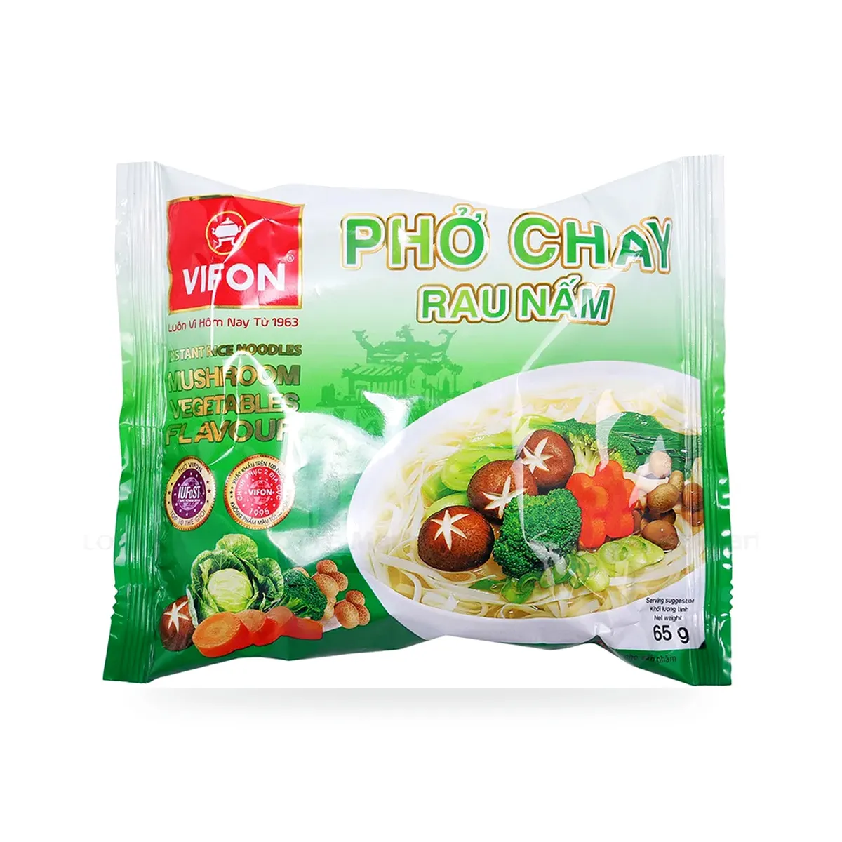Phở Chay Ăn Liền Vifon Hương Vị Rau Nấm Gói 65g